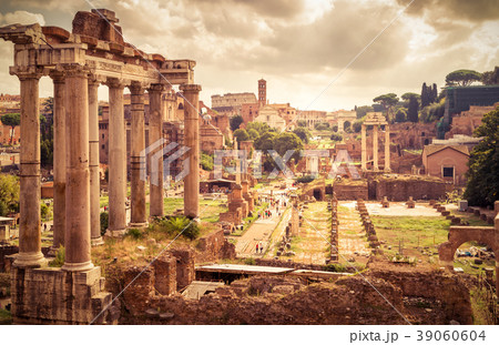 Panorama of the Roman Forum in Rome, Italy Panorama of the Roman Forum in Rome, Italy 39060604