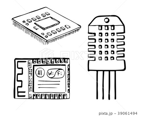 Cpu, wi-fi module, electronic sensor 39061494