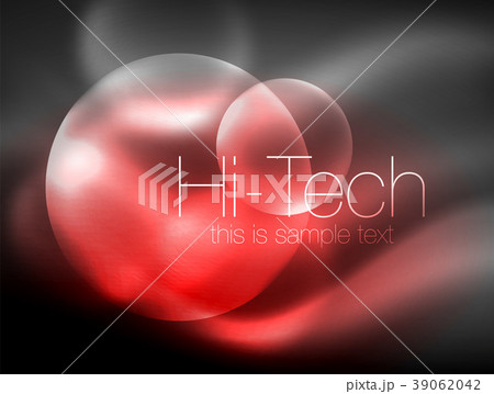 Blurred neon glowing circle, hi-tech modern bubble Blurred neon glowing circle, hi-tech modern bubble 39062042