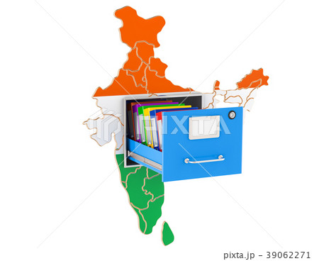 Indian national database concept, 3D rendering 39062271