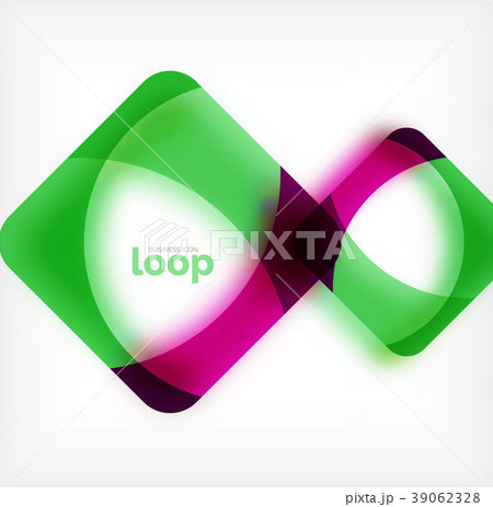 Vector square loop business symbol, geometric icon 39062328