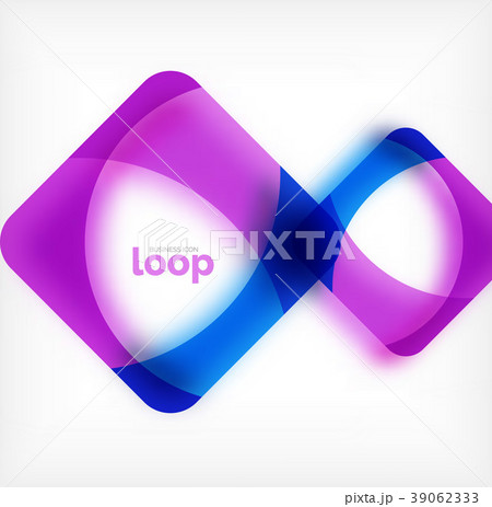 Vector square loop business symbol, geometric icon Vector square loop business symbol, geometric icon 39062333