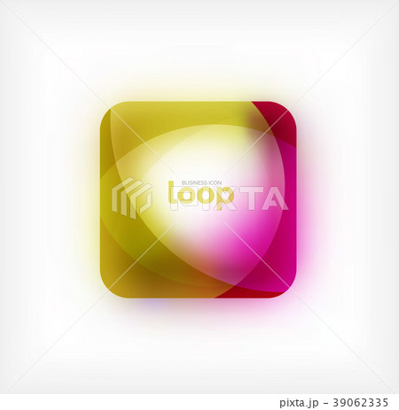 Vector square loop business symbol, geometric icon Vector square loop business symbol, geometric icon 39062335