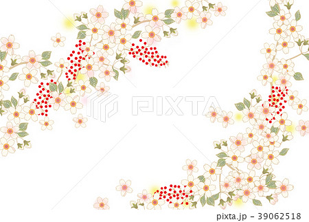 桜柄背景のイラスト素材