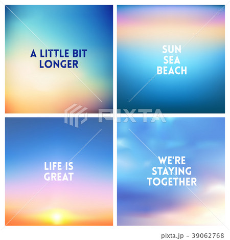 Abstract vector nature blurred background set 39062768