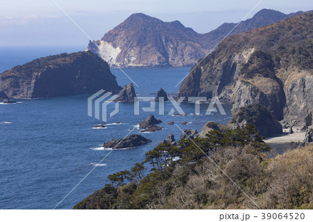 奥石廊崎のあいあい岬の写真素材