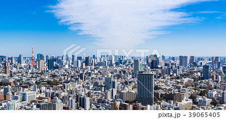 東京タワーと都市風景 39065405