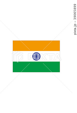 世界の国旗インドのイラスト素材