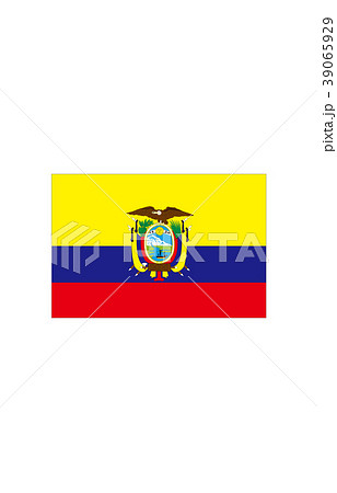世界の国旗エクアドルのイラスト素材