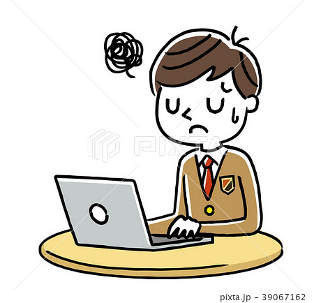 男子学生：インターネット、パソコン 39067162