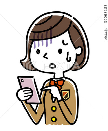女子学生：スマートフォン 39068183