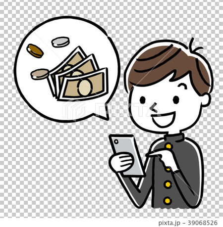 Male students: smartphones, computers and money 39068526