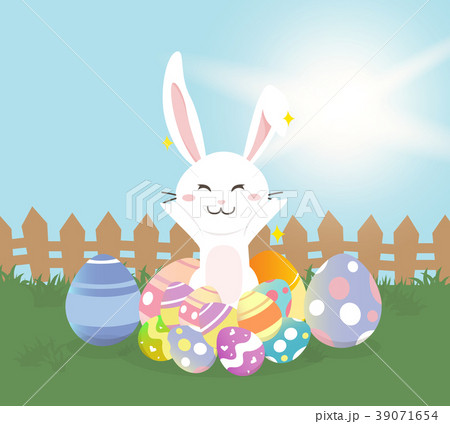 Happy Easter greeting card 39071654