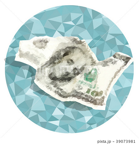 Vector polygonal dollars concept. Crumpled one hun 39073981