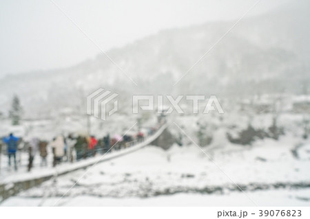 岐阜県内の庄川流域、白川郷、萩町合掌造り集落、であい橋のイメージ写真 39076823
