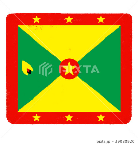 国旗　手描き　グレナダ 39080920