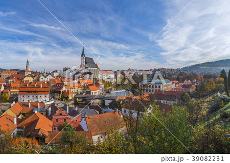 Cesky Krumlov cityscape in Czech Republic 39082231