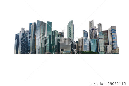 Cityscape isolated on white background 39083116