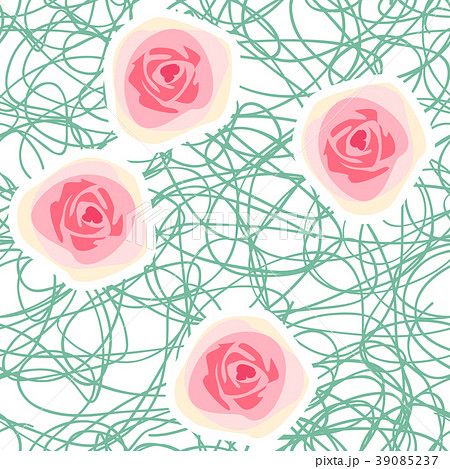 abstract roses and chaotic squiggly lines abstract roses and chaotic squiggly lines 39085237