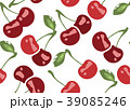 vector seamless pattern with cherry berries 39085246