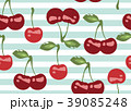 vector seamless pattern with cherry berries 39085248