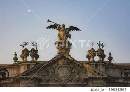 Spain, Seville, Statue of angel with trumpet 39088965
