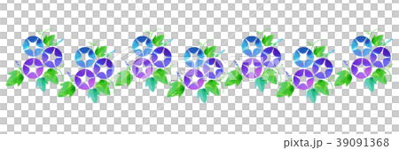 Background material _ morning glory (blue series) 39091368