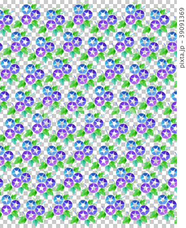 Background material _ morning glory (blue series) 39091369
