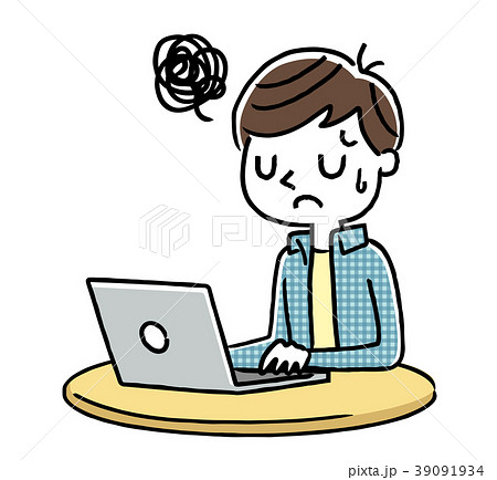 男の子：インターネット、パソコン 39091934