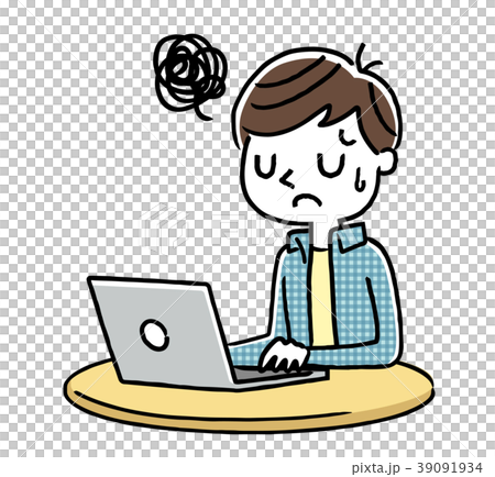 男の子：インターネット、パソコン 39091934