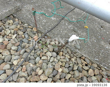 地面に刺したアース棒 39093136