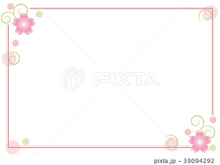 花びらのおしゃれなフレームのイラスト素材 39094292 Pixta