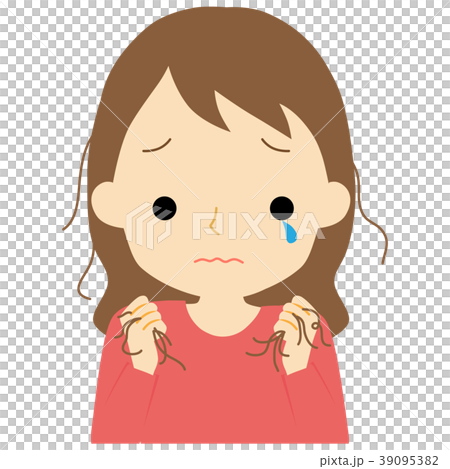 抜け毛に悩む女性 39095382