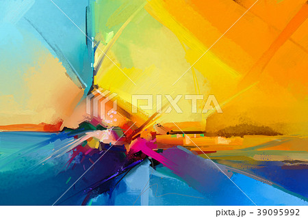 Abstract image of landscape paintings background 39095992