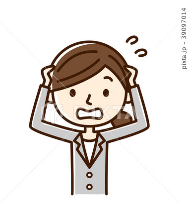 Ol 焦るのイラスト素材