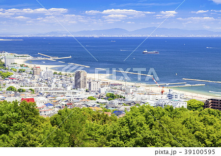 須磨海水浴場と大阪湾の風景 39100595