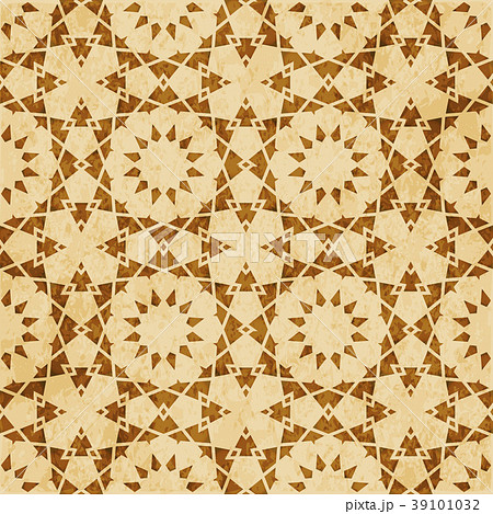 Retro brown Islam seamless geometry background 39101032