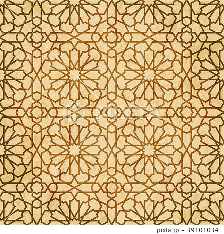 Retro brown Islam seamless geometry background 39101034
