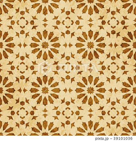 Retro brown Islam seamless geometry background 39101036