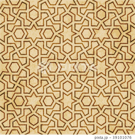 Retro brown Islam seamless geometry background 39101076