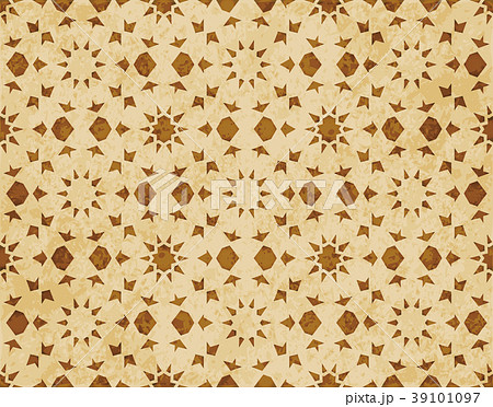 Retro brown Islam seamless geometry background 39101097
