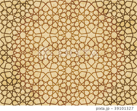 Retro brown Islam seamless geometry background 39101327
