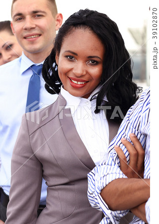 close up portrait of happy african businesswoman close up portrait of happy african businesswoman 39102870