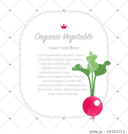 Colorful watercolor nature organic vegetable memo Colorful watercolor nature organic vegetable memo 39103151