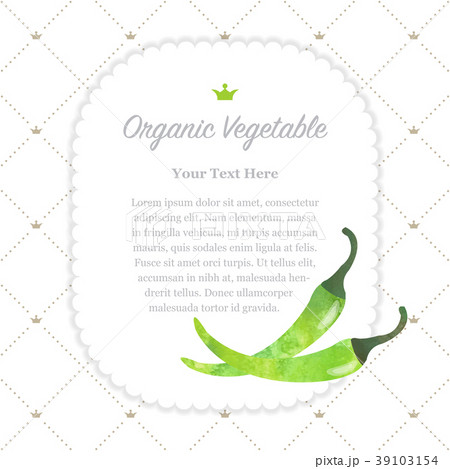 Colorful watercolor nature organic vegetable memo 39103154