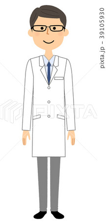 白衣の男性のイラスト素材