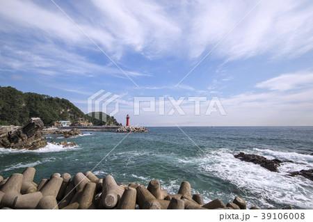 防波堤 灯台 消波ブロック 39106008