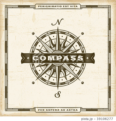 Vintage Compass Label 39106277