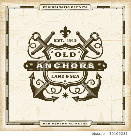 Vintage Old Anchors Label 39106281