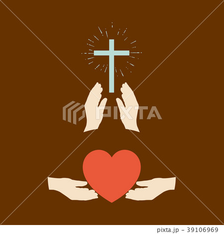 Hands and heart, hands and cross Hands and heart, hands and cross 39106969
